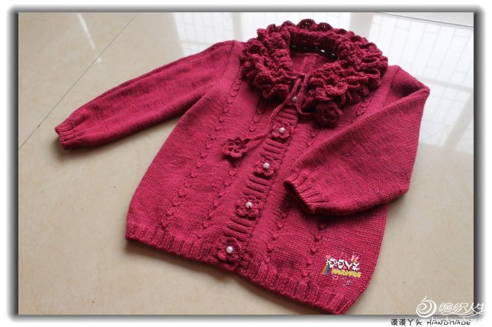 手工织毛衣:3-6岁女宝宝洋气毛衣开衫! (二)