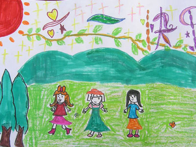 庆祝六一的画关于庆祝六一儿童节的画作品欣赏