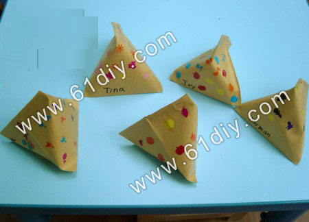 幼儿园端午节手工:漂亮的糖果粽子制作