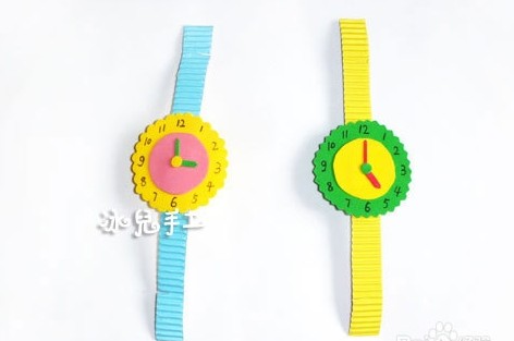 幼儿手工制作:DIY卡通手表 (三)