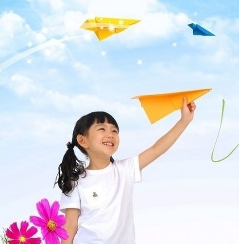 幼儿手工制作:纸飞机的简单折法