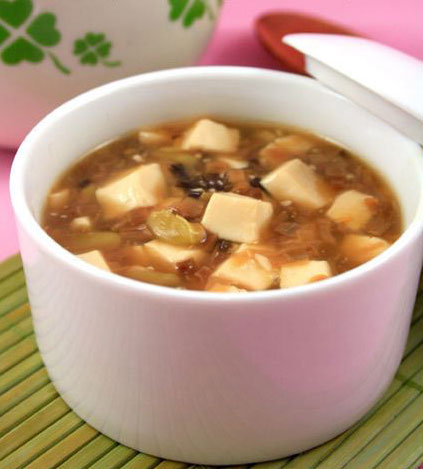 3岁宝宝食谱推荐:奶香什锦豆腐