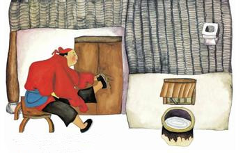 买鞋子用绳子量的故事猜成语_看图猜成语