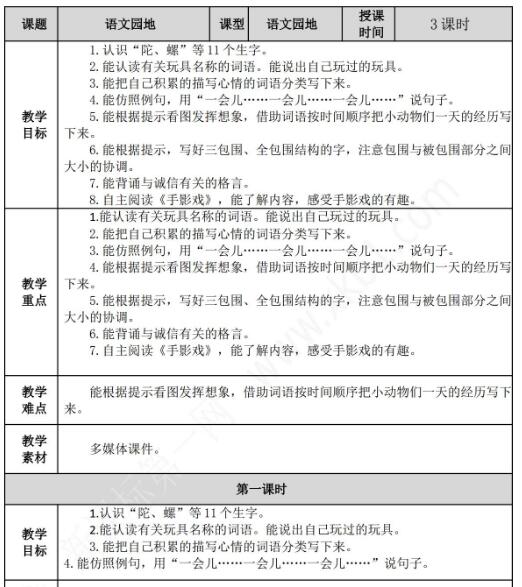 2021年部编版二年级下册第四单元语文园地四教案资源免费下载