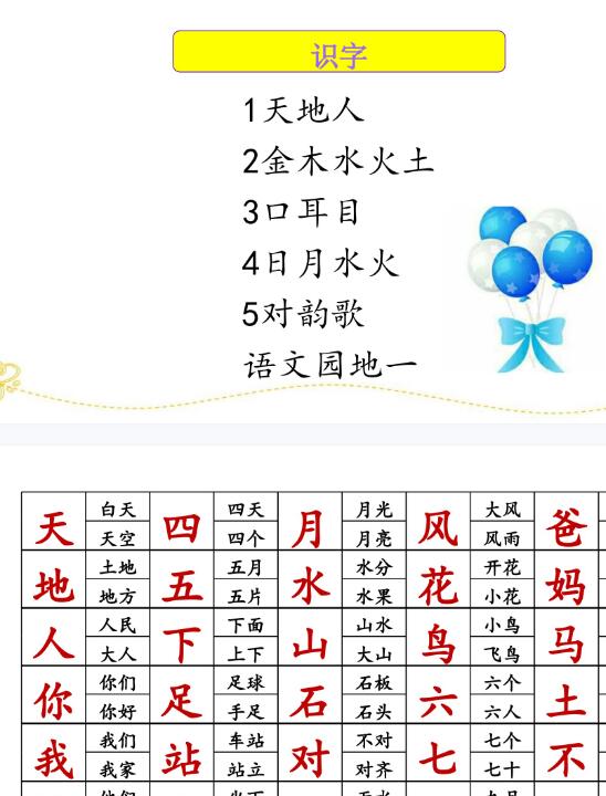 2021年部编版一年级语文下册词语专项复习课件资源免费下载