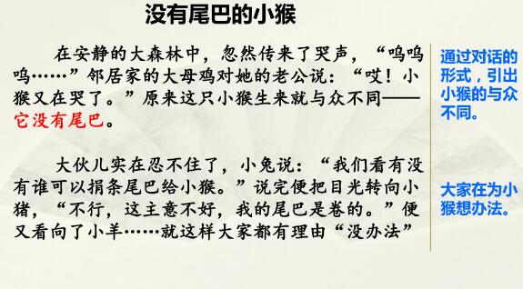 2021年部编版三年级下册习作：没有尾巴的小猴PPT课件免费下载