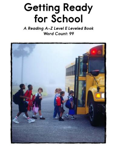 《Getting Ready for School》英语绘本pdf资源免费下载