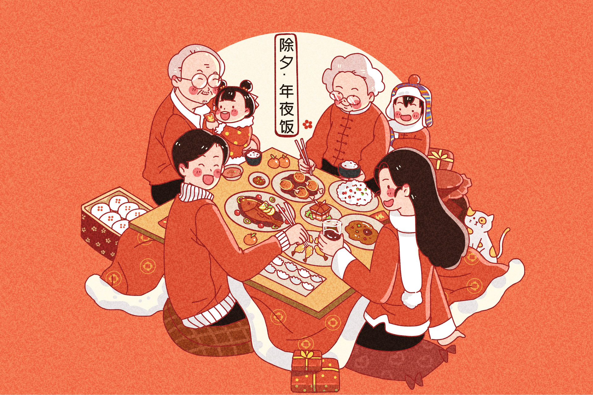 小学一年级过春节的作文100字