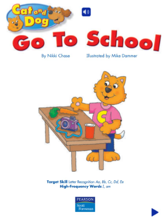 培生pearson读物Cat and Dog Go to School绘本电子版资源免费下载