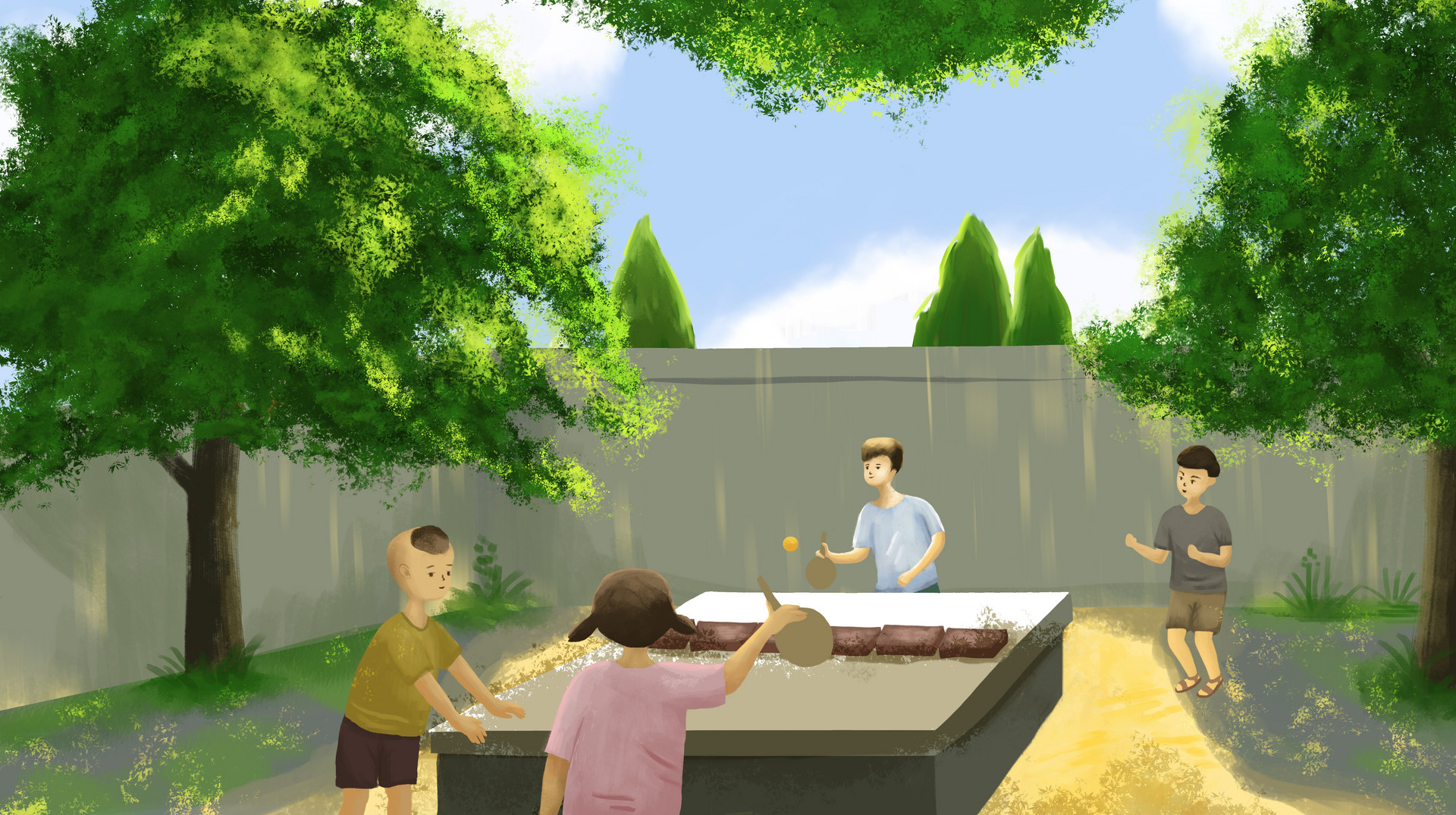 小学三年级作文乒乓球比赛350字