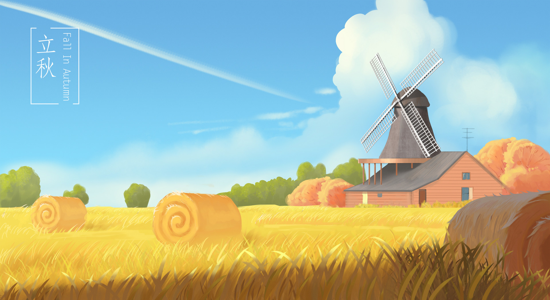 秋天的图画作文250字