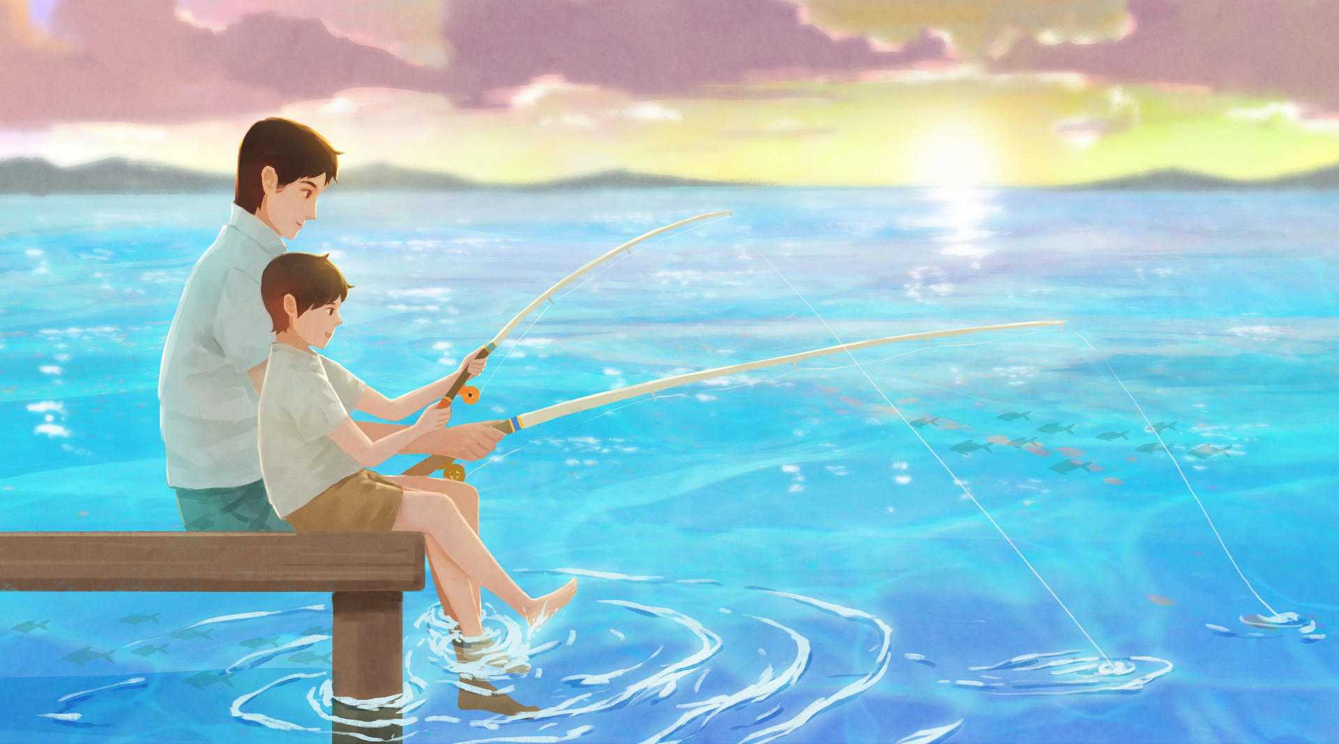 三年级学钓鱼作文350字