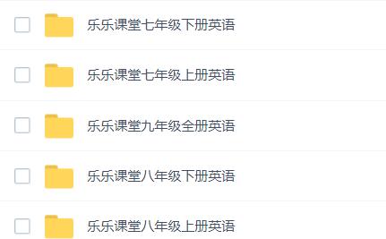 乐乐课堂7-9年级英语语法词汇视频资源百度网盘下载